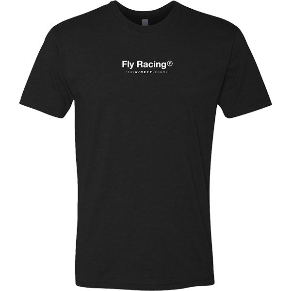 Clean studio shot of Fly Racing Fly Lost Tee (Youth); showing tee fit, printed graphics, and crew neckline; SKU 354-0322YS; Sizes: Y-SM, Y-MD, Y-LG