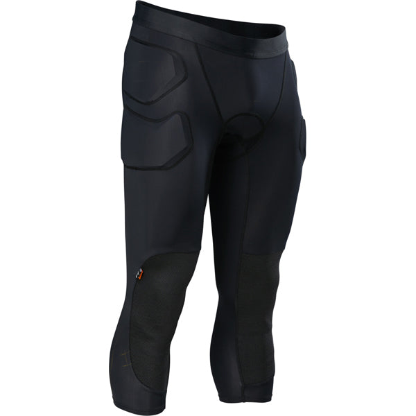 Fox Racing Baseframe Pro Padded Tights front angle view in Blk sizes XS, SM, MD, LG, XL, 2X SKU 28919-001-XS. Base Layer Pants | Available at BTO Sports