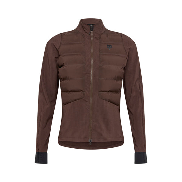 Fox Racing Flexair Fire Hybrid Jacket Mountain Bike (Womens) front angle view in Cocoa sizes XS, SM, MD, LG, XL SKU 31522-222-XS. Riding Jacket | Available at BTO Sports
