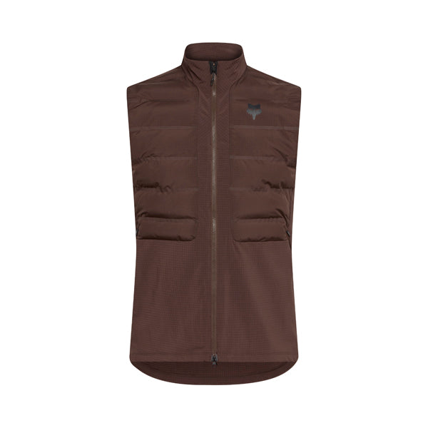 Fox Racing Flexair Fire Vest Mountain Bike front angle view in Cocoa sizes SM, MD, LG, XL, 2X SKU 31987-222-S. Riding Vest | Available at BTO Sports