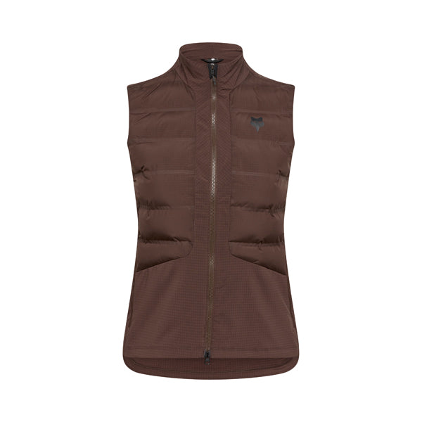 Fox Racing Flexair Fire Vest Mountain Bike (Womens) front angle view in Cocoa sizes XS, SM, MD, LG, XL SKU 32000-222-XS. Riding Vest | Available at BTO Sports