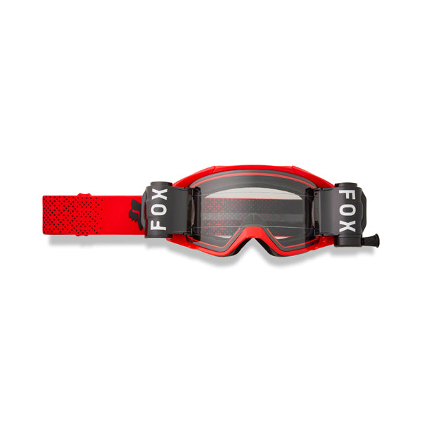 Fox Racing Vue Roll Off Goggles front angle view in Flo/Red SKU 32975-110-OS. Roll-Off Goggles | Available at BTO Sports