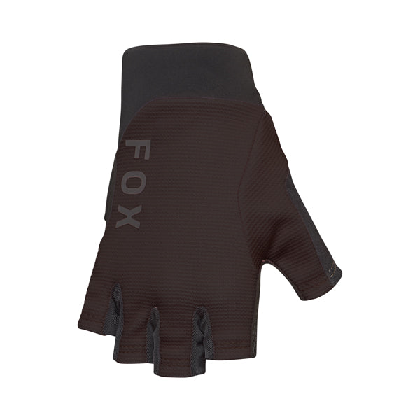 Fox Racing Ranger Gel Short Finger Gloves Mountain Bike (Womens) front angle view in Blk sizes SM, MD, LG SKU 33612-001-S. Fingerless Gloves | Available at BTO Sports