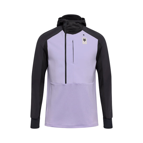 Fox Racing Defend Thermal Hoodie Mountain Bike front angle view in Lilac sizes SM, MD, LG, XL, 2X SKU 33771-282-S. Riding Jacket | Available at BTO Sports