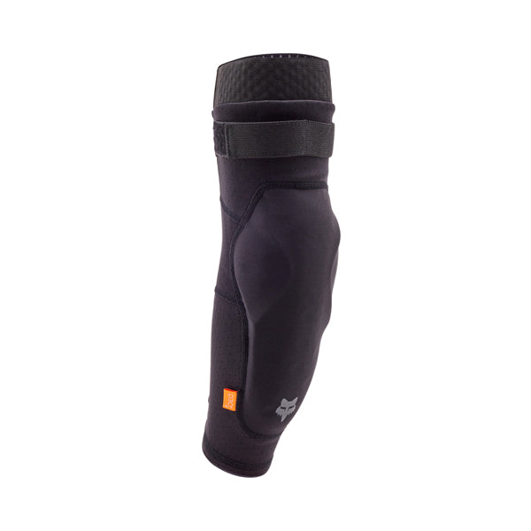 Fox Racing Launch Elbow Guard Mountain Bike front angle view in Blk sizes XS, SM, MD, LG, XL, 2X SKU 33834-001-XS. Elbow | Available at BTO Sports