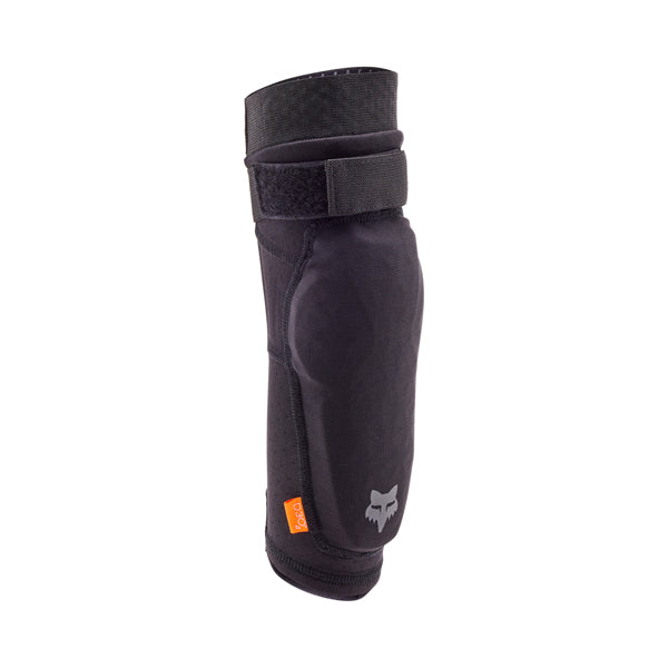 Fox Racing Launch Elbow Guard Mountain Bike (Youth) front angle view in Blk SKU 33837-001-OS. Elbow | Available at BTO Sports