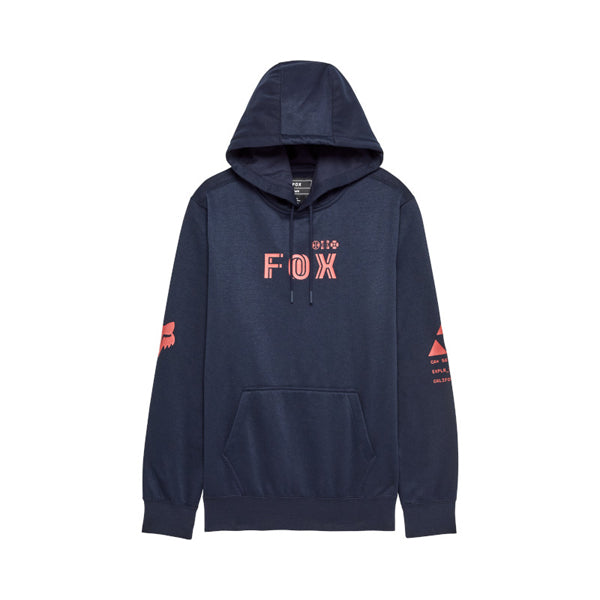Fox Racing Glyph Tech Pullover Hoodie front angle view in Midnight sizes SM, MD, LG, XL, 2X SKU 36263-329-S. Sweatshirts & Hoodies | Available at BTO Sports