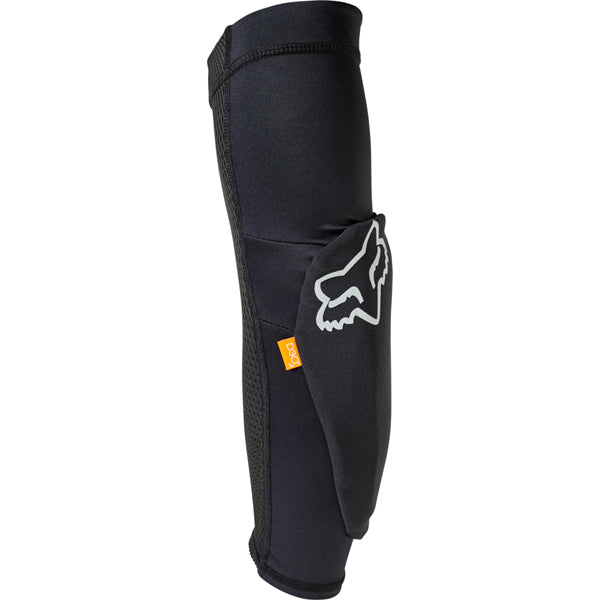 Fox Racing Enduro Elbow Guard Mountain Bike front angle view in Blk sizes XS, SM, MD, LG, XL, 2X SKU 38040-001-XS. Elbow | Available at BTO Sports