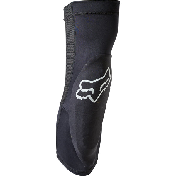 Fox Racing Enduro Knee Guard Mountain Bike front angle view in Blk sizes XS, SM, MD, LG, XL, 2X SKU 38041-001-XS. Knee & Shin | Available at BTO Sports