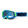 Clean studio photo on a white background of 100%, Racecraft 2.0 Goggle (Clear Lens), Goggles, SKU 26012897, color options Concordia, Battleship, Snowbird, Topo, Kalkuta, Neon Yellow, Fluo Yellow, Panam and more