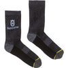 Product image of Husqvarna Motorcycles - HQV Topo Crew Socks in Navy showing crew-length moto socks with Husqvarna branding, SKU 3HS250052500 | Available at BTO Sports