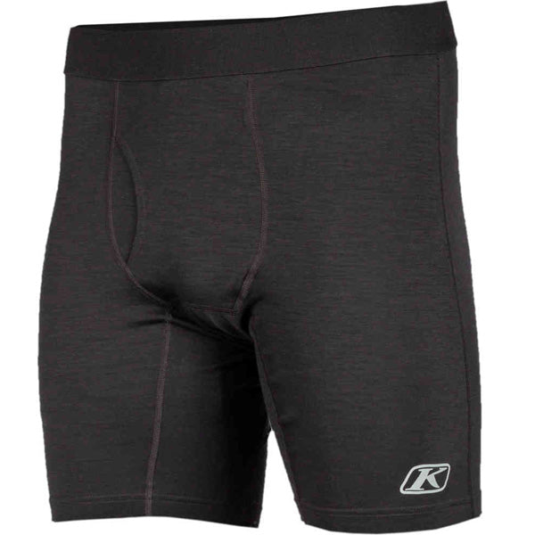 Klim Teton Merino Wool Boxers product image in S sizes Black SKU 3713-001-120-00. Base Layer Shorts | Available at BTO Sports