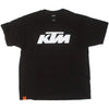 Studio photo on a white background of KTM KTM Logo Tee; showing tee fit, printed graphics, and crew neckline; SKU 3PW250052202; Sizes: S-2XL