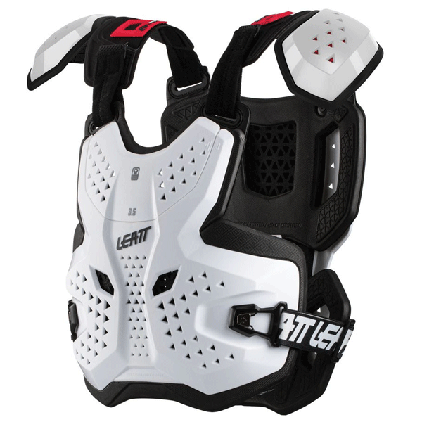 Product photo showing Leatt, 3.5 Pro Chest Protector in White, Colors: Black, White, SKU: 5021400260
