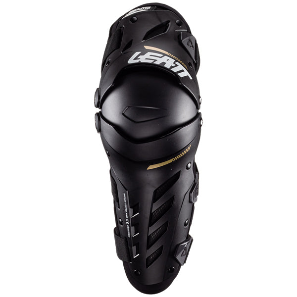 Detailed product image of Leatt, Dual Axis Knee and Shin Guard in Black, Colors: Black, Forge, White, Sizes: L/XL, S/M, XXL, SKU: 5025202480