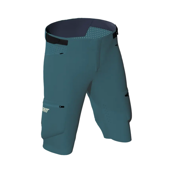 Product photo showing Leatt, AllMtn 2.0 Short (MTB) Mountain Bike (Youth) in Teal, Sizes: LG, MD, SM, XL, SKU: 5025108341
