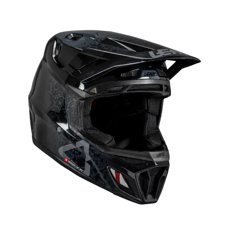 Detailed product image of Leatt, Gravity 8.0 V25 Helmet (MTB) Mountain Bike in Black, Colors: Black, White, Sizes: LG, MD, SM, XL, SKU: 1025105103