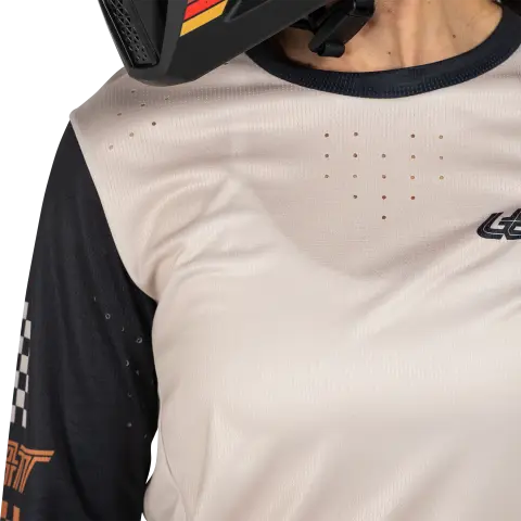 Product photo showing Leatt, Enduro 4.0 Jersey Womens (MTB) Mountain Bike in Cream, Colors: Cream, Lagoon, Mint, Sizes: 2-2, SKU: 5025107683