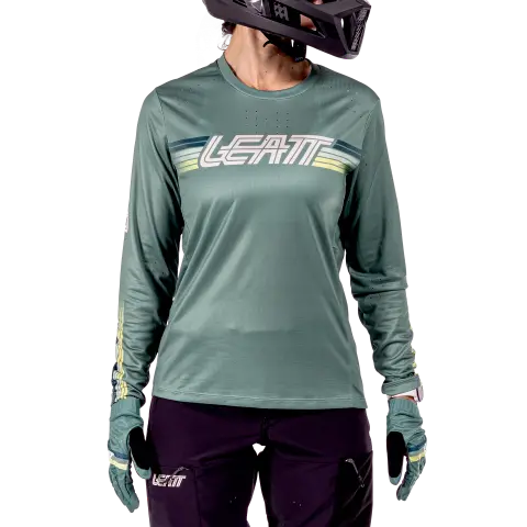 Image showing Leatt, Enduro 4.0 Jersey Womens (MTB) Mountain Bike in Cream, Colors: Cream, Lagoon, Mint, Sizes: 2-2, SKU: 5025107683