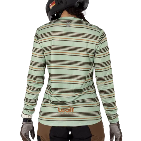 Product photo showing Leatt, Enduro 4.0 Jersey Womens (MTB) Mountain Bike, Colors: Cream, Lagoon, Mint, Sizes: 2-2, SKU: 5025107683