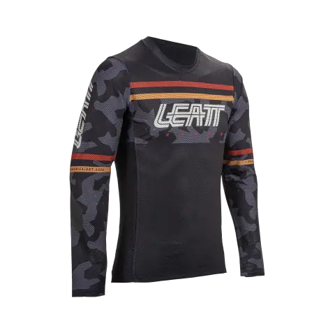 Image showing Leatt, Gravity 4.0 Jersey (MTB) Mountain Bike in Black, Colors: Black, Cream, Teal, Sizes: 2-3, SKU: 5025120220