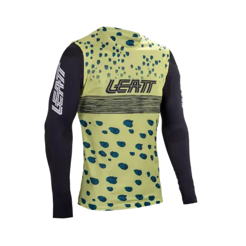 Product photo showing Leatt, Gravity 5.0 Jersey (MTB) Mountain Bike in Mojito, Colors: Black, Mojito, Teal, White, Sizes: 2-3, SKU: 5025010540