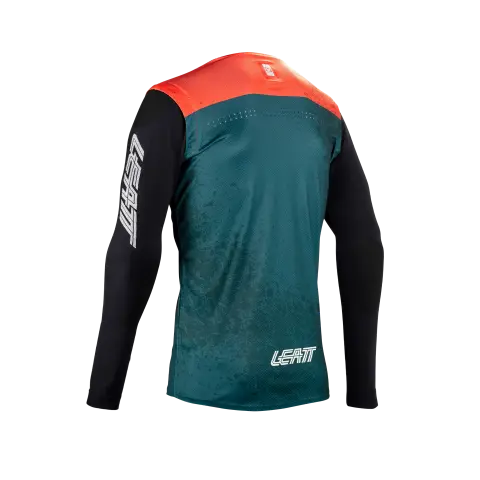 Studio product image of Leatt, Gravity 5.0 Jersey (MTB) Mountain Bike in White, Colors: Black, Mojito, Teal, White, Sizes: 2-3, SKU: 5025010540