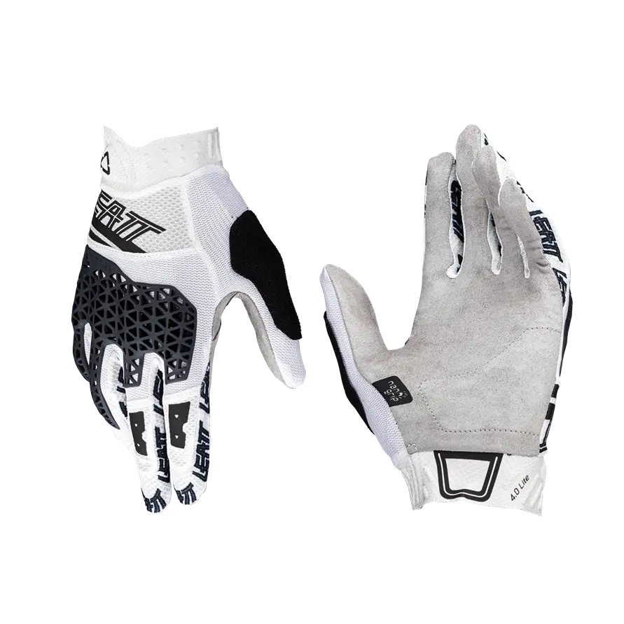 Product photo showing Leatt, Lite 4.0 Glove (MTB) Mountain Bike in White, Colors: Loam, Red, Stealth, Teal, White, Sizes: LG, MD, SM, XL, SKU: 6024150143