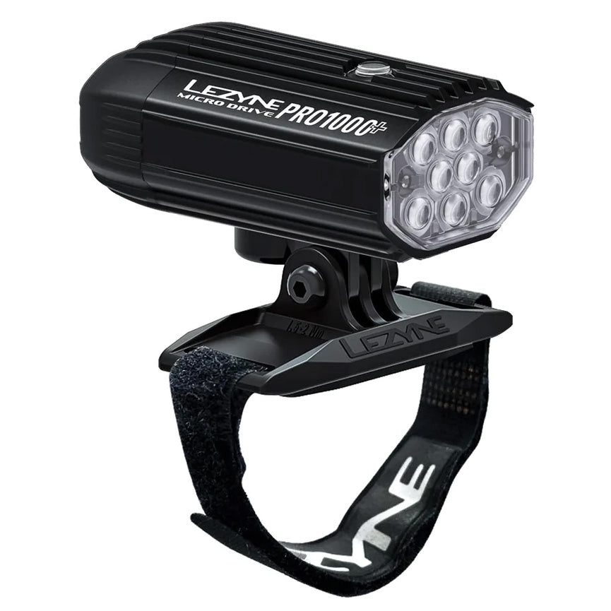 Lezyne - Helmet Micro Drive Pro Front Light (MTB) - Satin Black - Helmet Micro Drive Pro 1000+ - SKU: 1-LED-25H-V337
