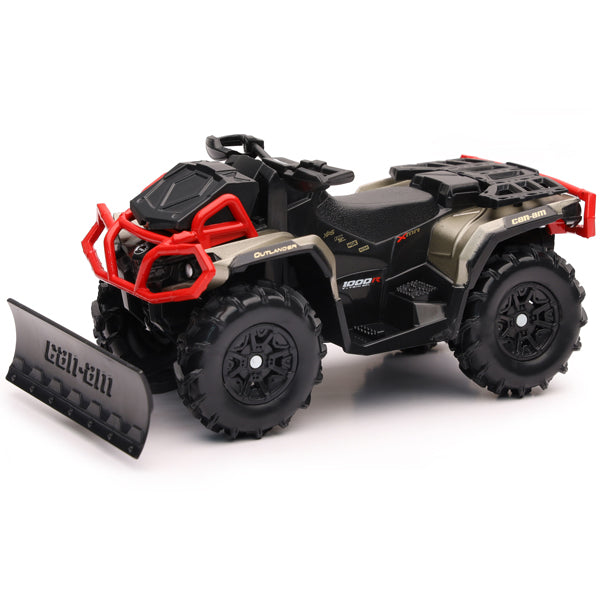 Product image | New Ray Toys - Mini CAN-AM Outlander w/ Snow Plow | SKU: 959-0149 detailed die-cast toy model for collectors and kids | Available at BTO Sports