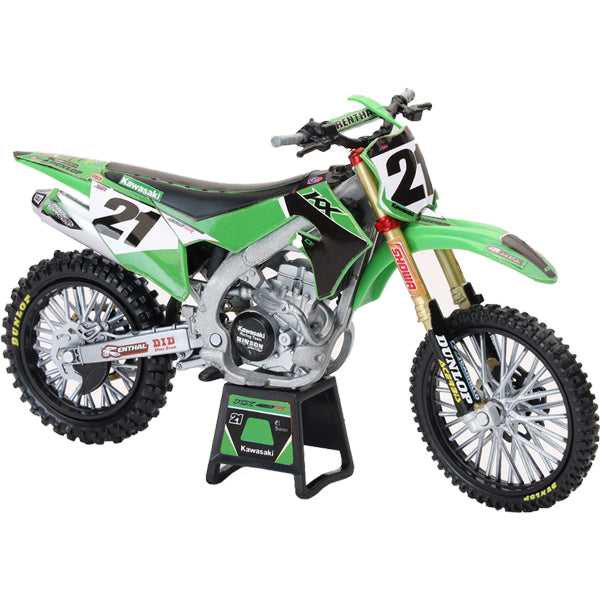 Product image | New Ray Toys - Kawasaki Jason Anderson Race Team Bike 1:12 Scale | SKU: 959-0171 detailed die-cast toy model for collectors and kids | Available at BTO Sports