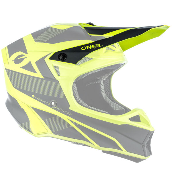 Product photo of O'Neal, 10 Series Compact Visor, Helmet Visor, SKU 0630-300, color options Black/Neon, Grey/Red, Black/White