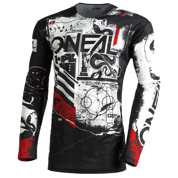Clean studio photo on a white background of O'Neal, Mayhem Scarz Jersey, SKU M003-204, color options Black, sizes XL–2X