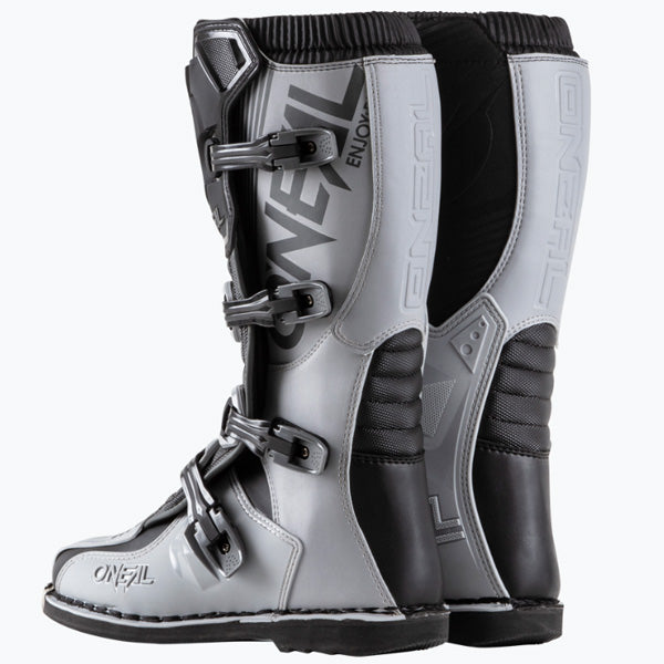 Detailed studio photograph of O'Neal, Element Boots, SKU 0332-108, color options White, Black, Red, Grey, sizes 7–15