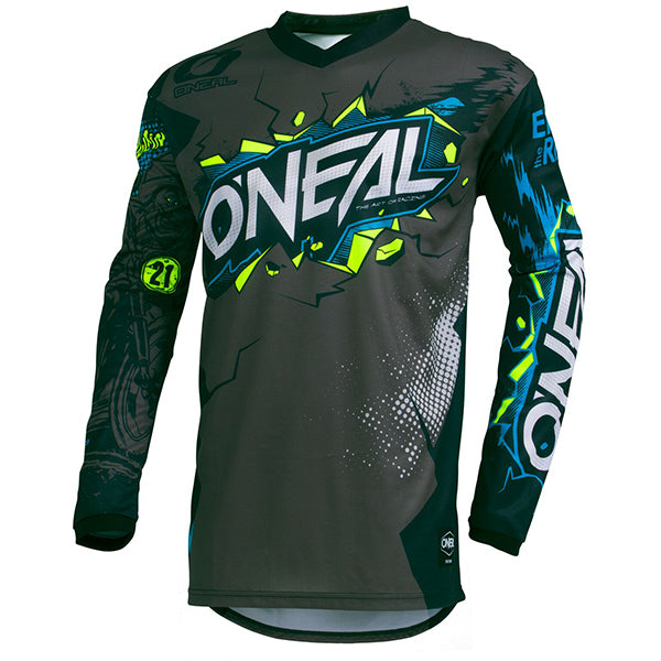 Clean studio photo on a white background of O'Neal, Element Villain Jersey, SKU 001E-913, color options Grey, sizes XL–2X
