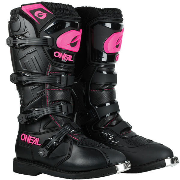 Studio image on a white background of O'Neal, Rider Pro Boots (Women's), SKU 0335-705, color options Pink, sizes 5–12
