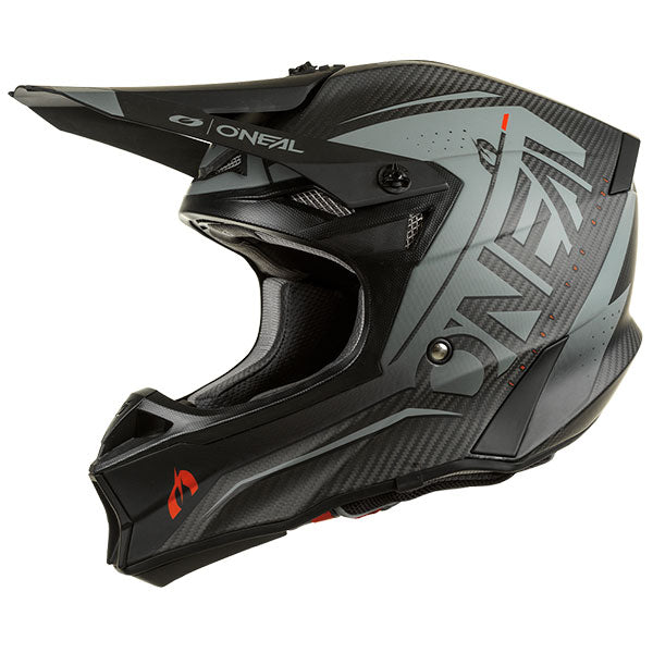 Clean studio photo on a white background of O'Neal, 10 Series Carbon Prodigy Helmet, SKU 0650-301, color options Black, sizes XS–2X