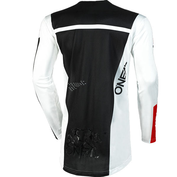 High-resolution studio image of O'Neal, Hardwear Air Slam V.23 Jersey, SKU H004-115, color options Black/Neon, Black/White, sizes XL–2X