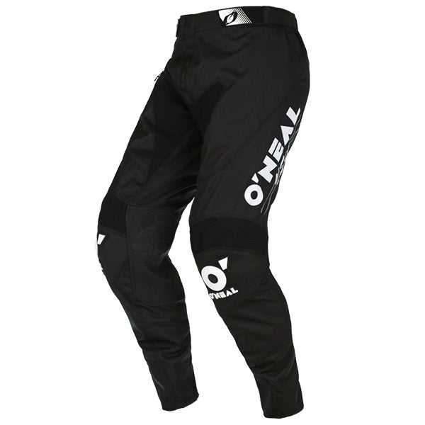 Studio photo showcasing O'Neal, Mayhem Bullet Pants, SKU M021-328, color options Black/White, Yellow/Blue, sizes 28–42