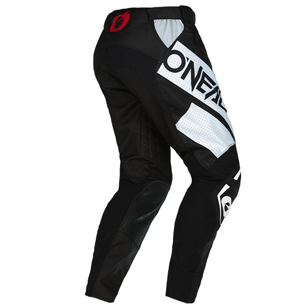 Studio photo showcasing O'Neal, Hardwear Air Slam Pants, SKU H021-166, color options Blue/Red, Black/White, sizes 28–42