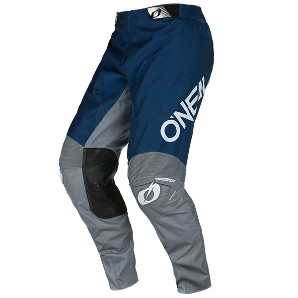 Catalog studio image of O'Neal, Mayhem Hexx Pants, SKU M021-028, color options Blue/Grey, Black/Yellow, sizes 28–42