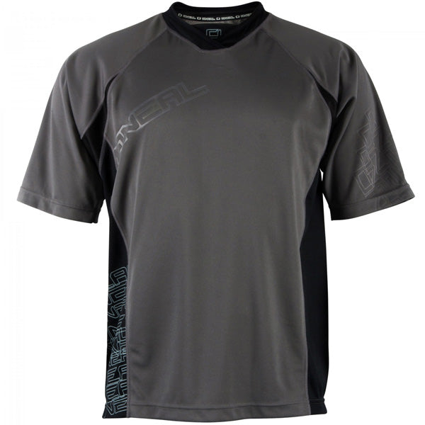 Catalog studio image of O'Neal, Pin It III Jersey (MTB) Mountain Bike, SKU 0087-804, color options Dark Grey, Red, sizes XL–2X