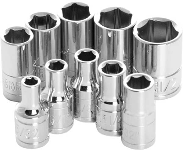 Performance Tool - 1/4" 6 Point Socket Set