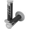Pro Taper 1/2 Waffle Grips, Clamp-On 1/2 Waffle Grip, Gray/Black, SKU ptr021666.