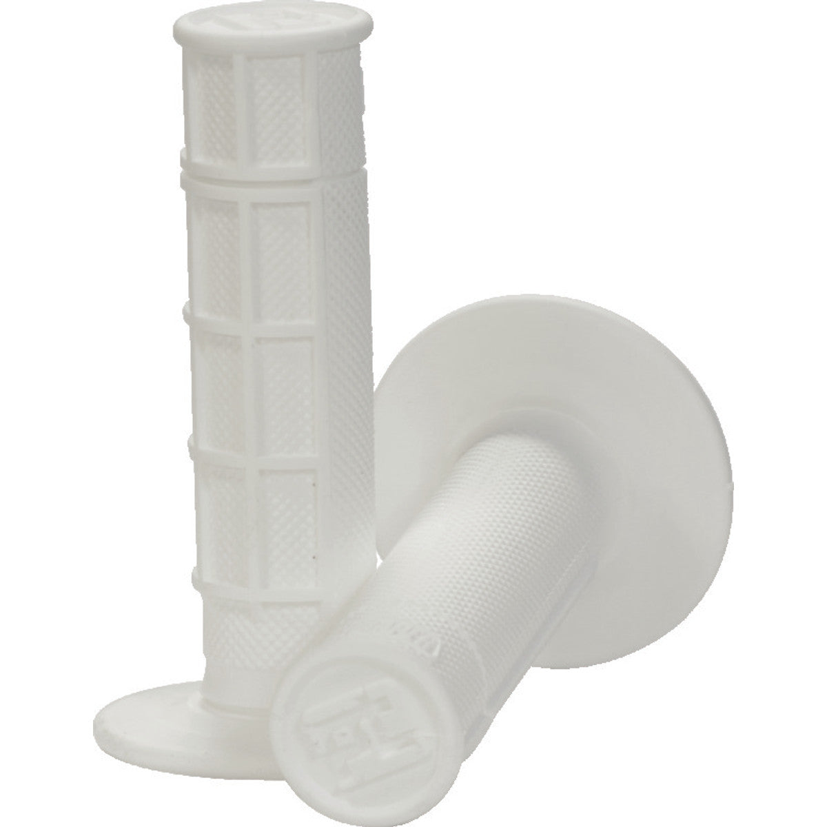 Pro Taper 1/2 Waffle Grips, Race Cut 1/2 Waffle Grips, White, SKU ptr024034.