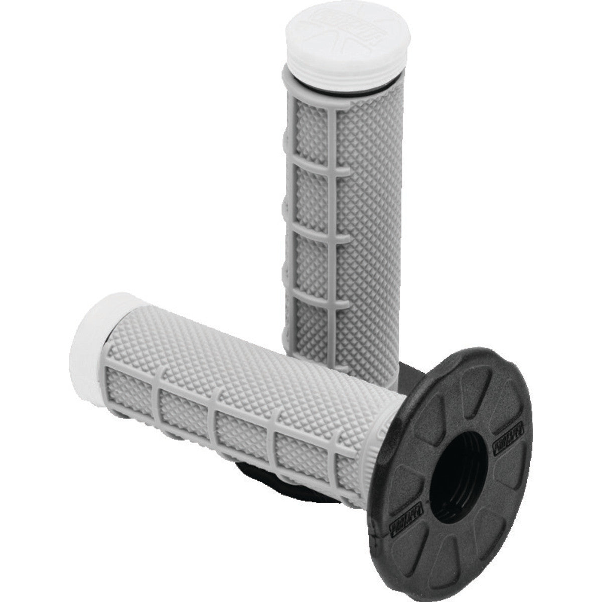 Pro Taper 1/2 Waffle Grips, Tri Density MX 1/2 Waffle Grips, White, SKU ptr024865.
