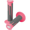 Pro Taper Full Diamond Grips, Full Diamond Clamp-On Grips, Neon Pink/Dark Gray, SKU ptr021684.