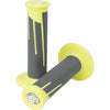 Pro Taper Full Diamond Grips, Full Diamond Clamp-On Grips, Neon Yellow/Dark Gray, SKU ptr021686.