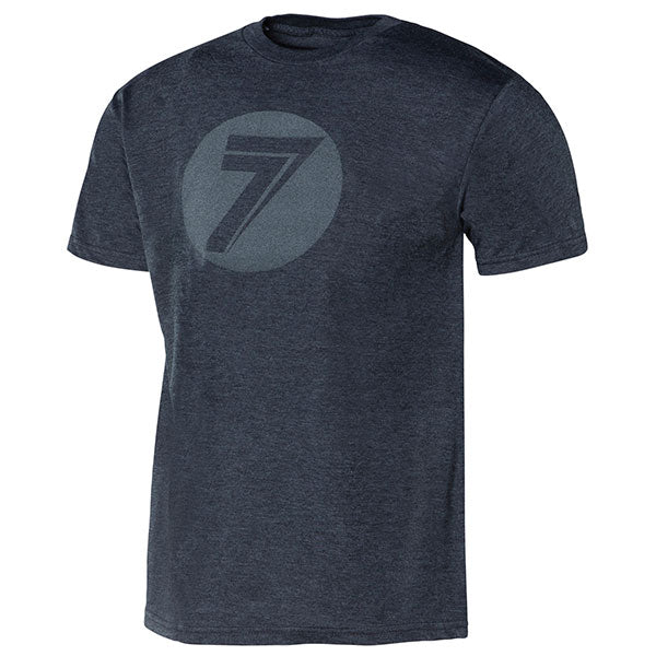 Professional studio photo of Seven MX Dot Tee (Youth); showing tee fit, printed graphics, and crew neckline; SKU 1500009-004-YS; Colors: Black, Gray