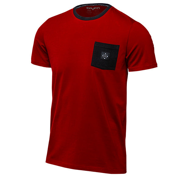 Crisp studio image on a white background of Seven MX Fractal Shirt; showing tee fit, printed graphics, and crew neckline; SKU 1500044-001-S; Sizes: S-2XL